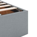 vidaXL Cadre de lit avec matelas avec matelas 2 Pièces Gris clair tissu