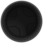 vidaXL Pot à fleurs rond 6 Pièces Noir Ø 15 x 12 cm Plastique