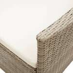 Vidaxl chaises d'extérieur 2 pièces avec coussins résine tressée beige