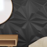 vidaXL Panneaux muraux 24 Pièces noir 50x50 cm XPS 6 m² étoile
