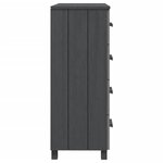 vidaXL Buffet HAMAR Gris foncé 79x40x103 5 cm Bois massif de pin