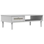 vidaXL Table basse SENJA aspect rotin blanc 100x55x33 cm bois massif