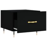 vidaXL Tables basses 2 Pièces noir 50x50x40 cm bois d'ingénierie