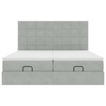 VidaXL Cadre de lit ottoman et matelas gris clair 180x200cm velours