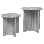 vidaXL Ensemble de tables d'appoint avec stockage 2 Pièces Sonoma gris