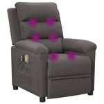 vidaXL Fauteuil électrique de massage Gris foncé Tissu