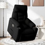 vidaXL Fauteuil inclinable électrique noir tissu