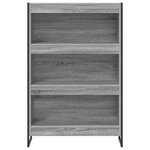 vidaXL Bibliothèque Gris Sonoma 80 x 30 x 155 cm Bois d'ingénierie