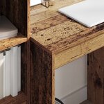 vidaXL Bureau avec tiroir avec étagère avec stockage 2 Pièces Bois ancien