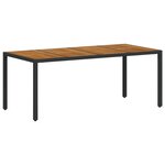 Ensemble de dîner de jardin 9 pièces en poly rotin noir de vidaXL