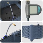 vidaXL Pots de jardin Gris 160 x 40 x 22 cm Acier