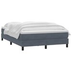vidaXL Sommier à lattes de lit et matelas gris foncé 160x220cm velours