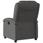 vidaXL Fauteuil inclinable électrique gris cuir véritable