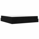 vidaXL Cadre de lit avec stockage Noir 200 x 200 cm tissu