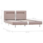 vidaXL Cadre de lit avec LED sans matelas cappuccino 140x200 cm