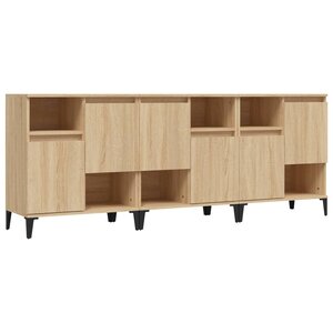 vidaXL Buffets 3 Pièces chêne sonoma 60x35x70 cm bois d'ingénierie