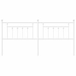 vidaXL Tête de lit métal blanc 200 cm