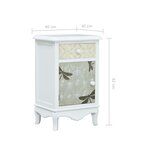 vidaXL Table de chevet Blanc et gris 40x30x62 cm MDF