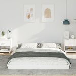 vidaXL Cadre de lit Blanc 140 x 210 cm Bois massif en pin