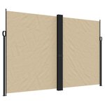 vidaXL Auvent latéral rétractable beige 220x1000 cm