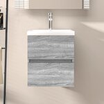 vidaXL Armoire d'évier Sonoma gris 41x38 5x45 cm Bois d'ingénierie