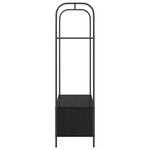 vidaXL Porte-vêtements avec étagères Chêne noir 100x44x160 cm