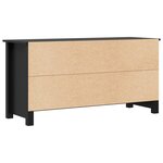 vidaXL Meuble TV Noir 103x36 5x52 cm Bois de pin massif