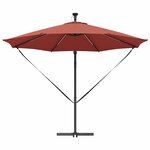 vidaXL Parasol banane à mât déporté Couleur terre cuite