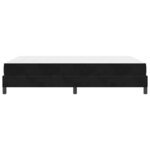 vidaXL Lit à ressorts avec matelas Noir 160 x 220 cm tissu