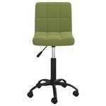 vidaXL Chaises pivotantes à manger lot de 4 vert clair velours