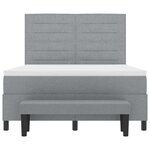 vidaXL Lit à ressorts avec matelas Gris clair 160 x 200 cm tissu