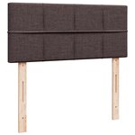 vidaXL Sommier à lattes de lit et matelas marron foncé 120x190cm tissu