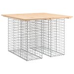 vidaXL Table de jardin Gabion Design 100x102x72 cm Bois massif Pin