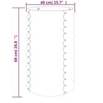 vidaXL Jardinière de jardin Acier enduit de poudre 40x40x68 cm Gris
