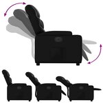 vidaXL Fauteuil inclinable électrique Noir Similicuir