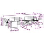 vidaXL Ensemble de canapés d'extérieur 8 Pièces Naturel