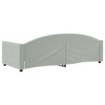 vidaXL Lit de repos gris clair 90x200 cm velours