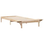 vidaXL Cadre de lit avec tables de chevet Naturel 90 x 220 cm