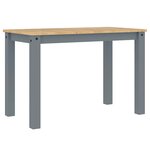 vidaXL Table à manger Panama gris 112x60x75 cm bois massif de pin