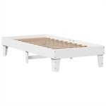 vidaXL Cadre de lit sans matelas blanc 75x190 cm bois de pin massif