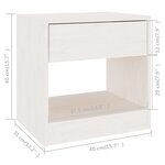 vidaXL Tables de chevet 2 Pièces Blanc 40x31x40 cm Bois de pin massif