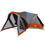 vidaXL Tente familiale tipi 8 personnes gris et orange imperméable