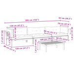 vidaXL Salon palette de jardin avec coussins 4Pièces bois d'acacia massif