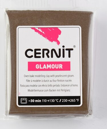 Pâte Cernit Glamour 56 g Bronze (058) - Cernit