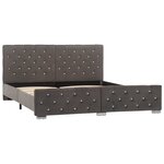 vidaXL Cadre de lit Gris Velours 160x200 cm