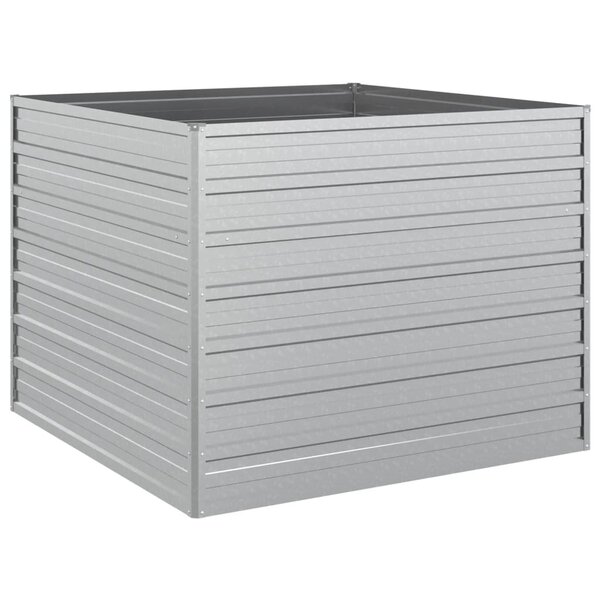 vidaXL Lit surélevé de jardin 100x100x77 cm Acier galvanisé Argenté