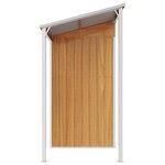 vidaXL Abri de jardin avec toit prolongé marron clair 277x107x181 cm