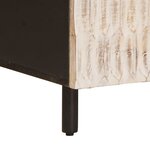 vidaXL Table basse Blanc 80 x 50 x 40 cm Bois de mangue massif