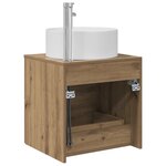 vidaXL Vanité de lavabo mural Chêne artisanal 49 5 x 44 5 x 65 5 cm
