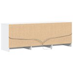vidaXL Meuble TV avec LED blanc 140x34x50 cm bois d'ingénierie